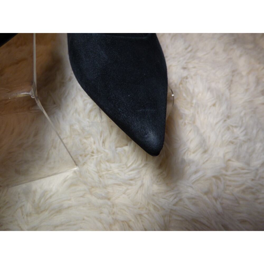 AGL Italy Black Suede Leather Tracy Block Heel Pumps 10 NEW - Picture 4 of 7
